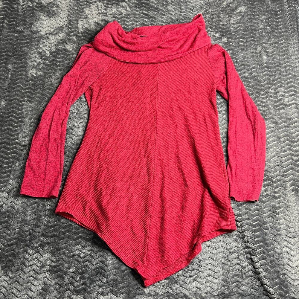 Iz Byer Womens Cowl Neck Red Sweater Size Large